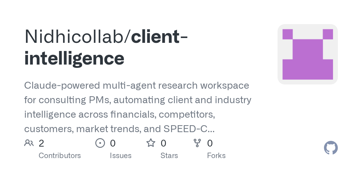 Client Intelligence — Development skill for Claude Code