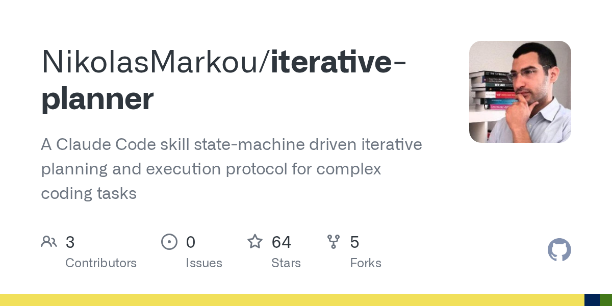 Iterative Planner — Development skill for Claude Code