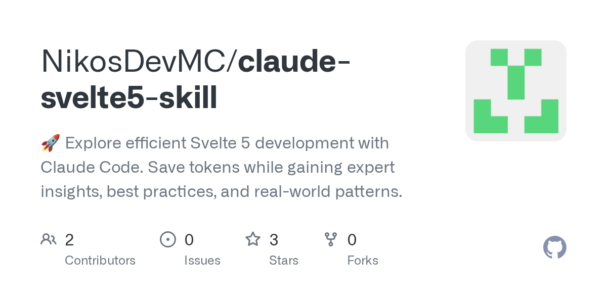 Claude Svelte5 Skill — Development skill for Claude Code
