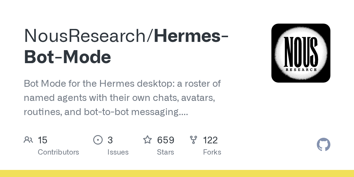 Hermes Bot Mode — Communication skill for Claude Code