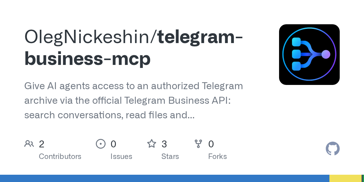 Telegram Business MCP — AI skill for Claude Code