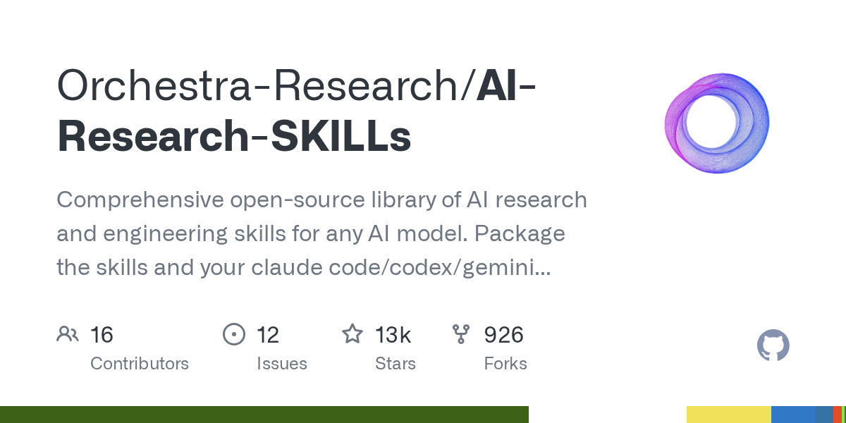 AI Research SKILLs — AI skill for Claude Code