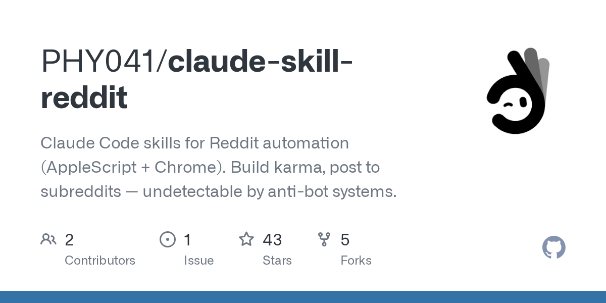 Claude Skill Reddit — Development skill for Claude Code