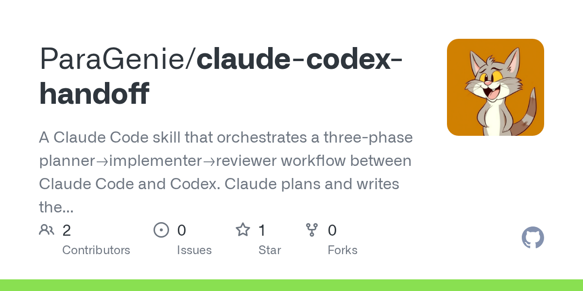 Claude Codex Handoff — Testing skill for Claude Code