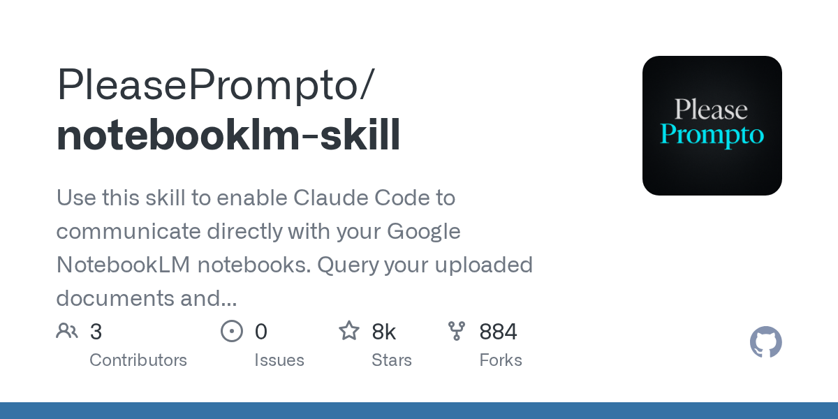 Notebooklm Skill — Development skill for Claude Code