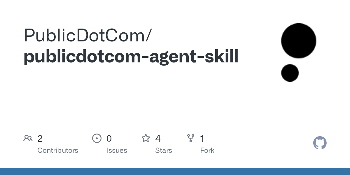 Publicdotcom Agent Skill — Development skill for Claude Code