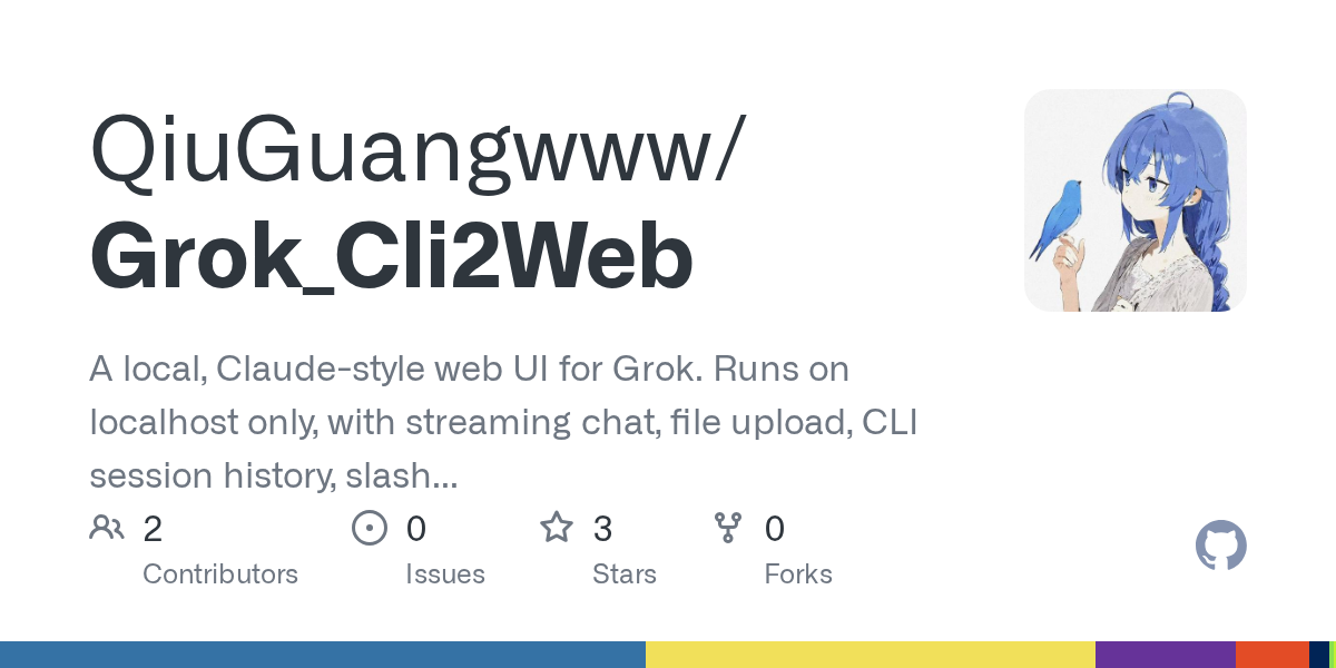 Grok Cli2Web — Design skill for Claude Code