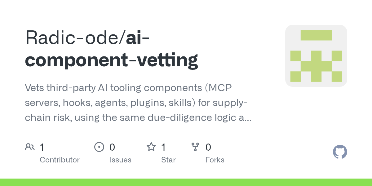 AI Component Vetting — AI skill for Claude Code