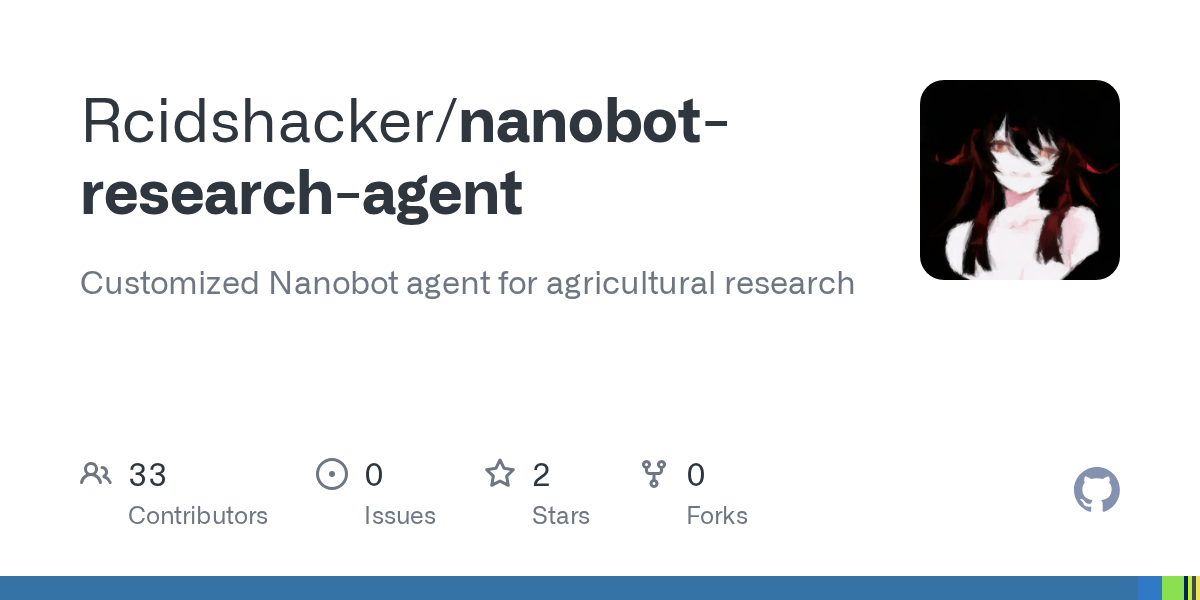 Nanobot Research Agent — Development skill for Claude Code