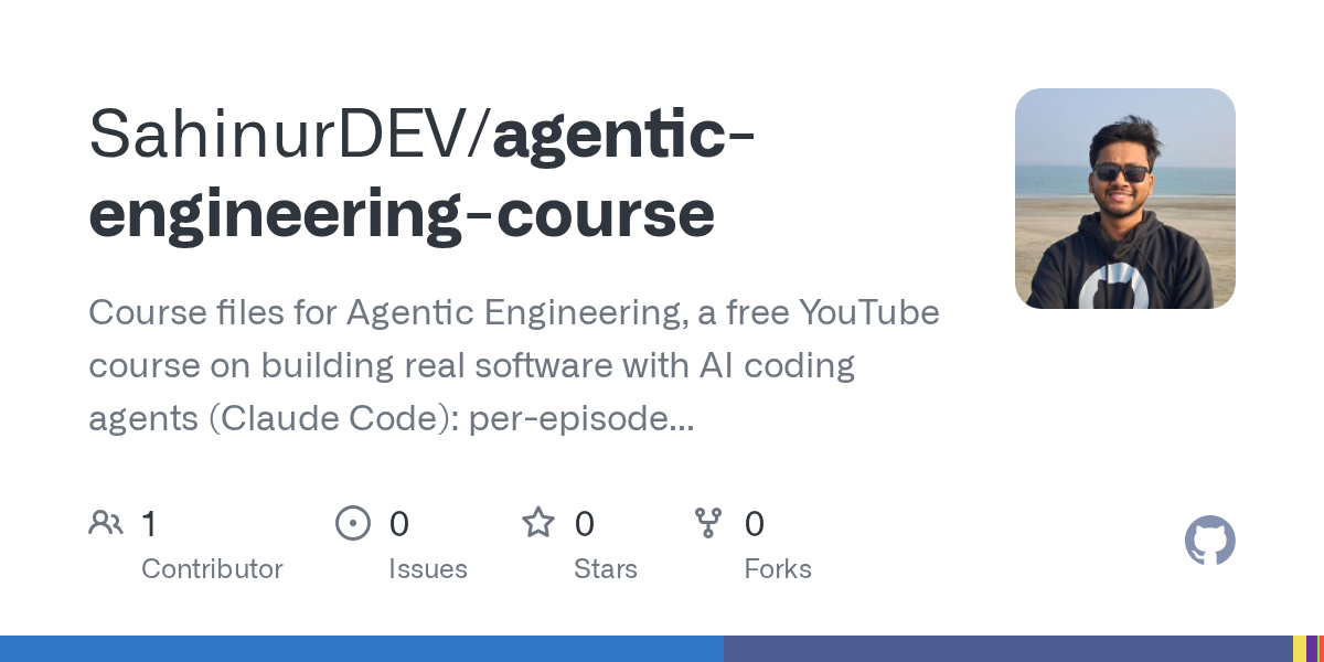 Agentic Engineering Course — AI skill for Claude Code