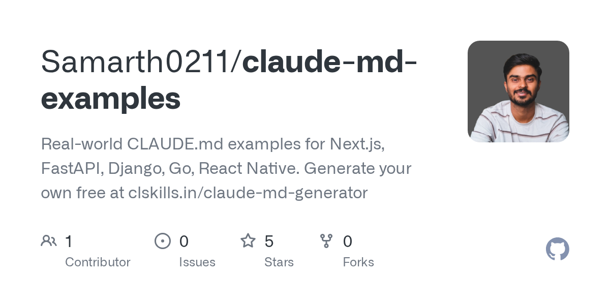 Claude Md Examples — Development skill for Claude Code
