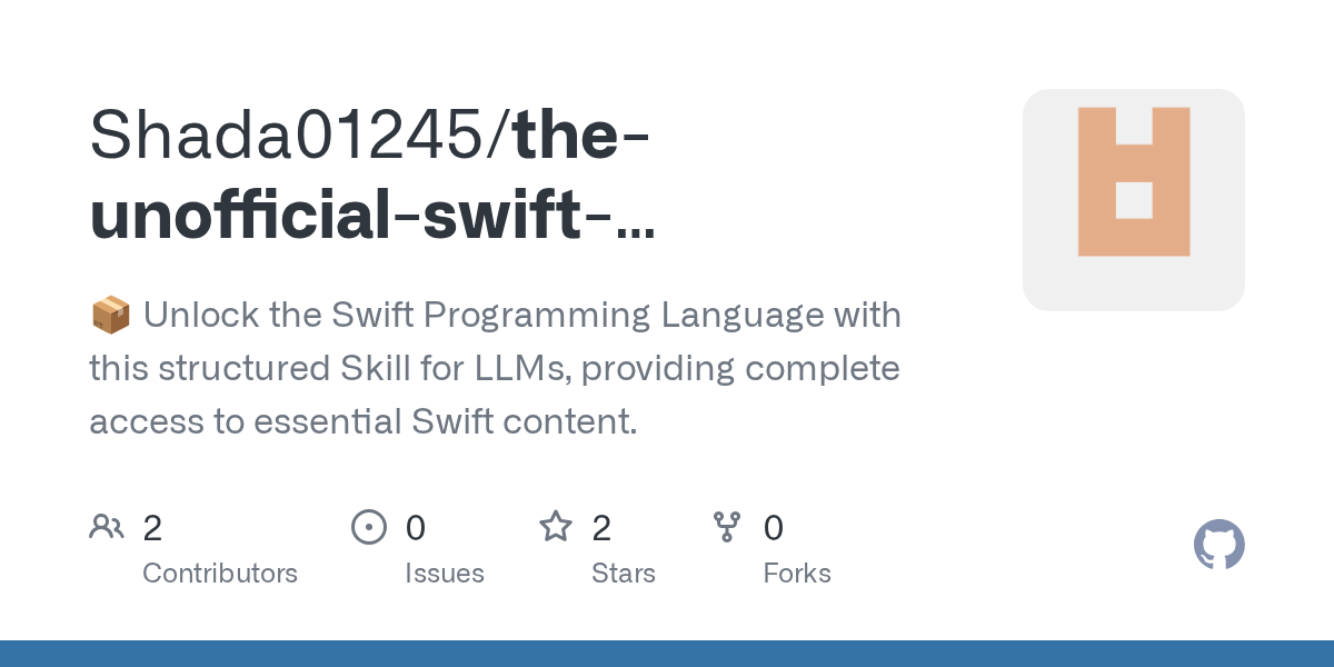 The Unofficial Swift Programming Language Skill — Development skill for Claude Code