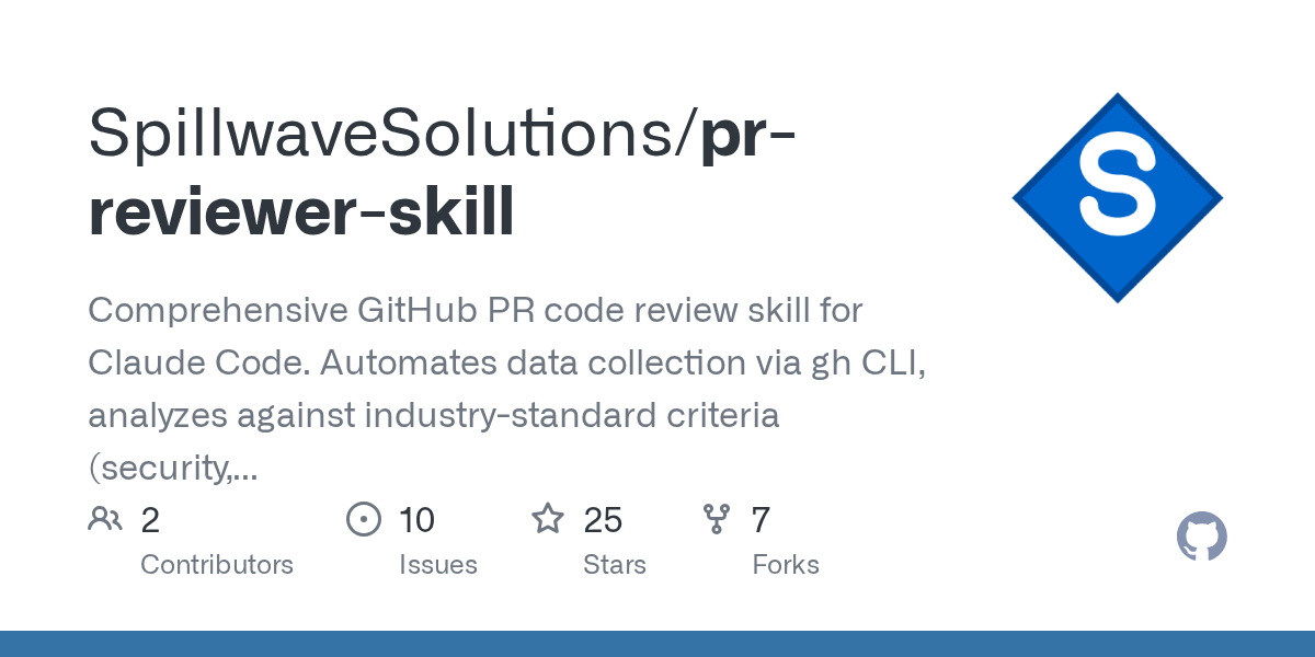 PR Reviewer Skill — Security skill for Claude Code