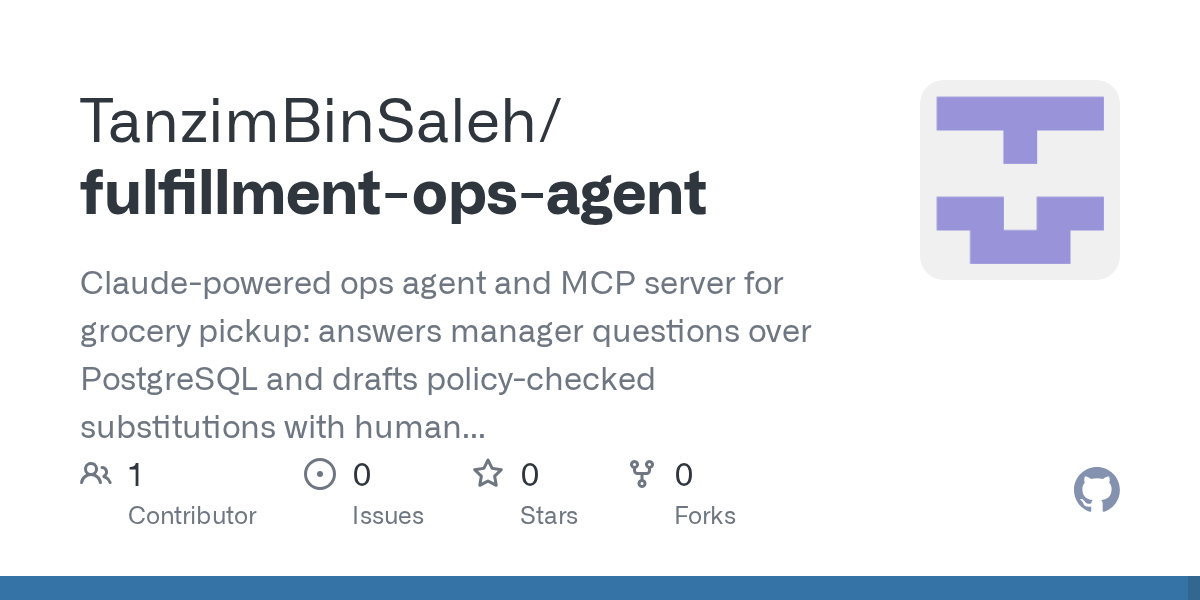 Fulfillment Ops Agent — Data skill for Claude Code