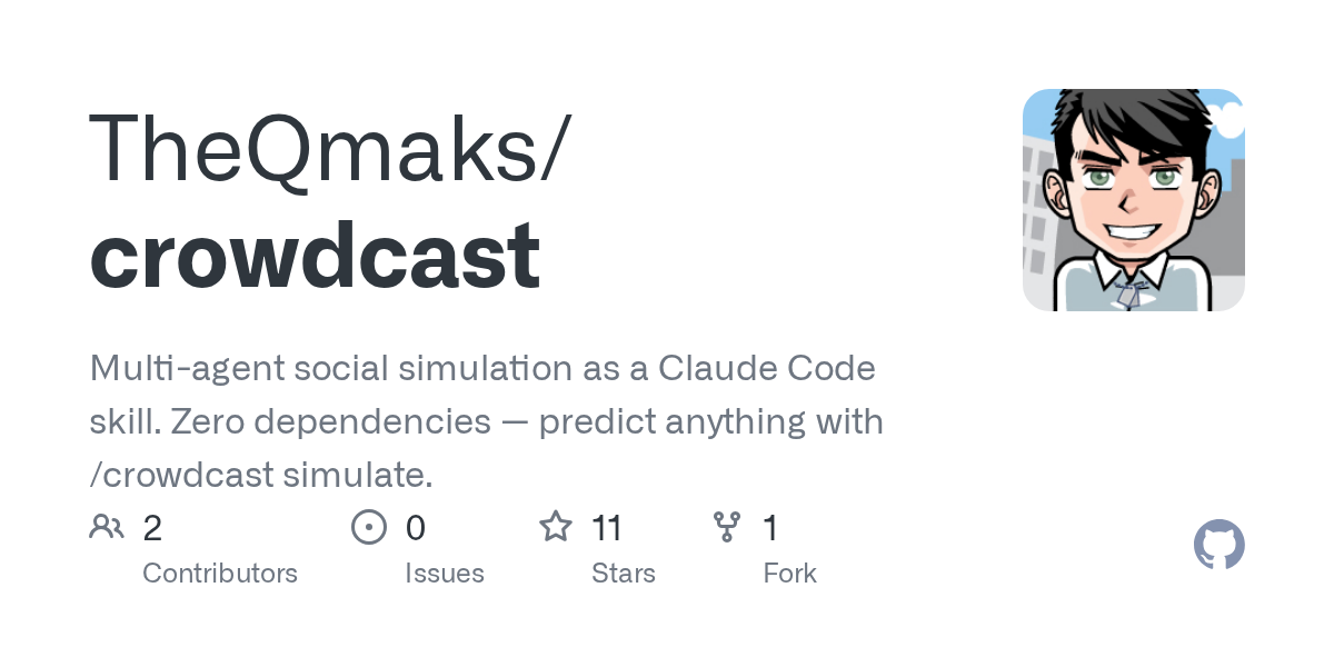 Crowdcast — AI skill for Claude Code