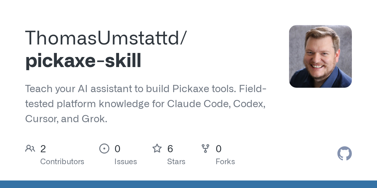 Pickaxe Skill — AI skill for Claude Code