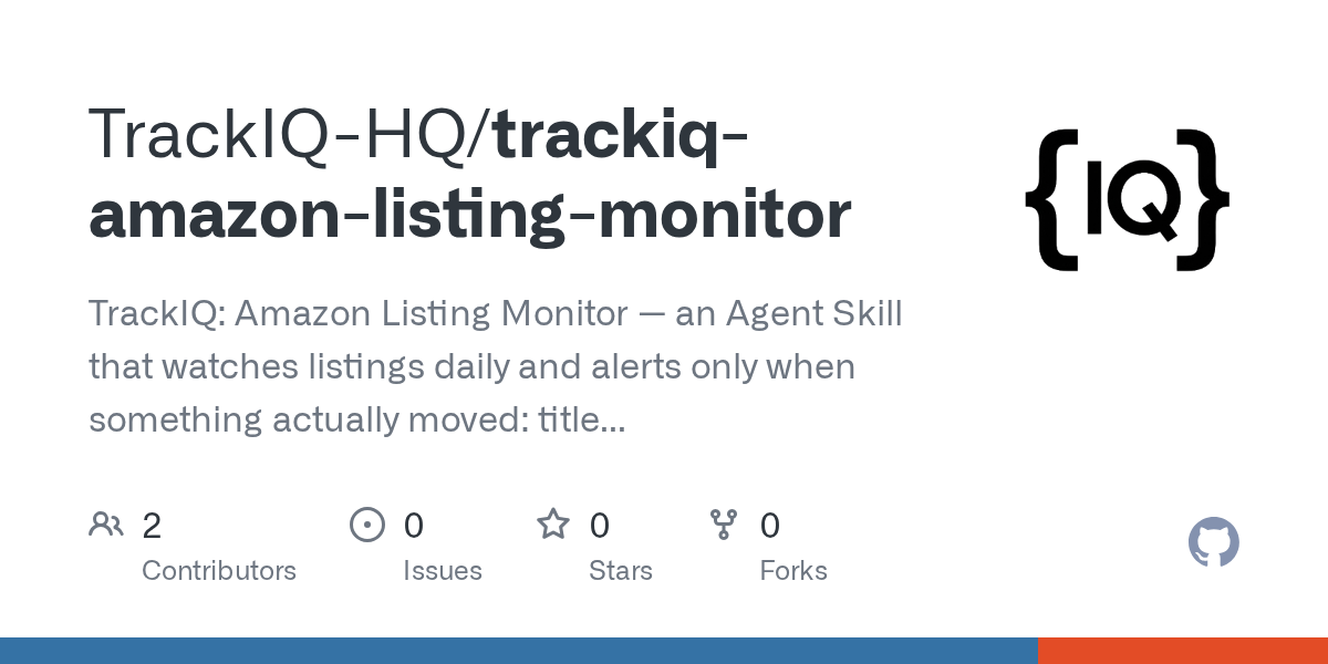 Trackiq Amazon Listing Monitor — Development skill for Claude Code