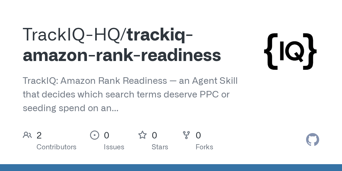 Trackiq Amazon Rank Readiness — Testing skill for Claude Code