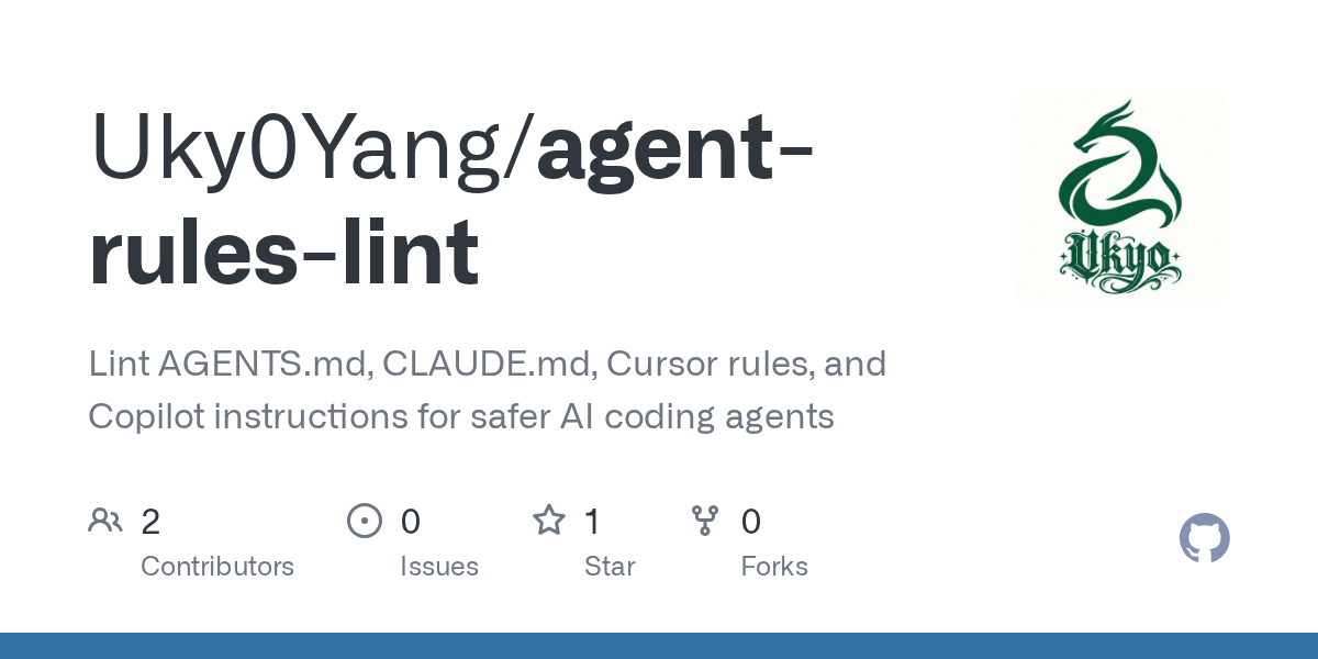 Agent Rules Lint — AI skill for Claude Code