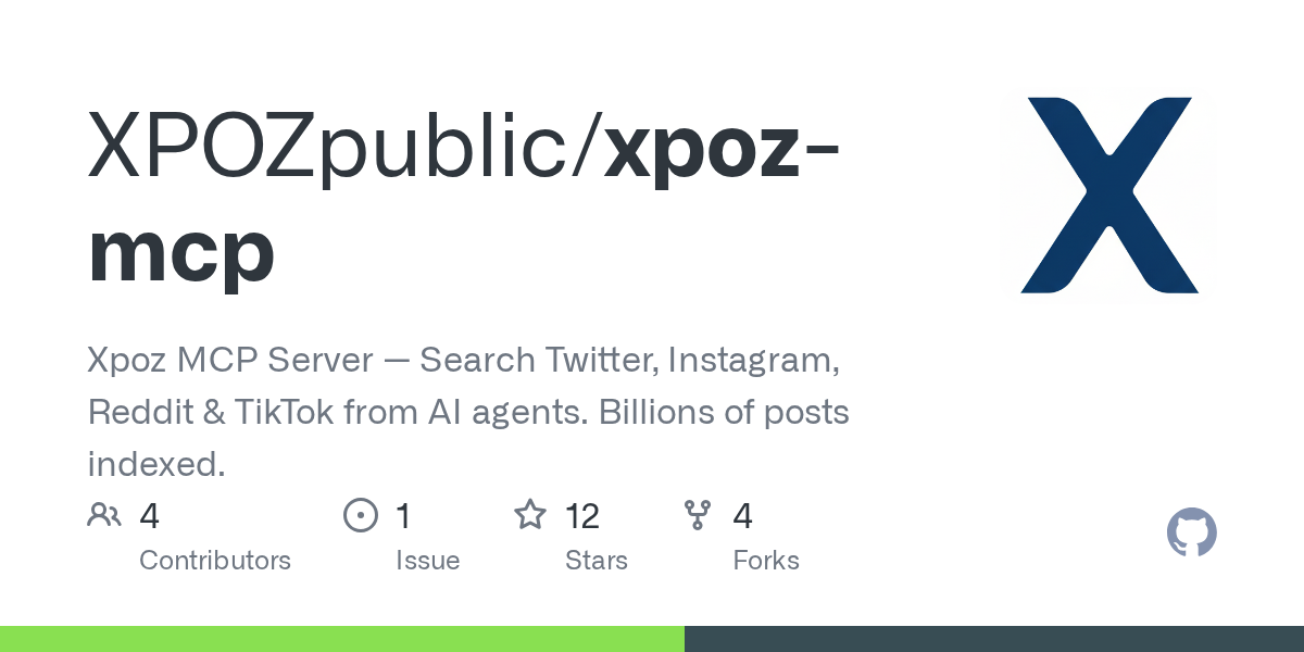 Xpoz MCP — AI skill for Claude Code