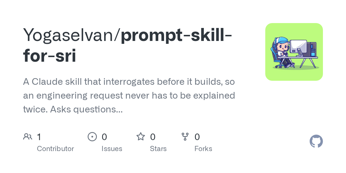 Prompt Skill For Sri — Development skill for Claude Code