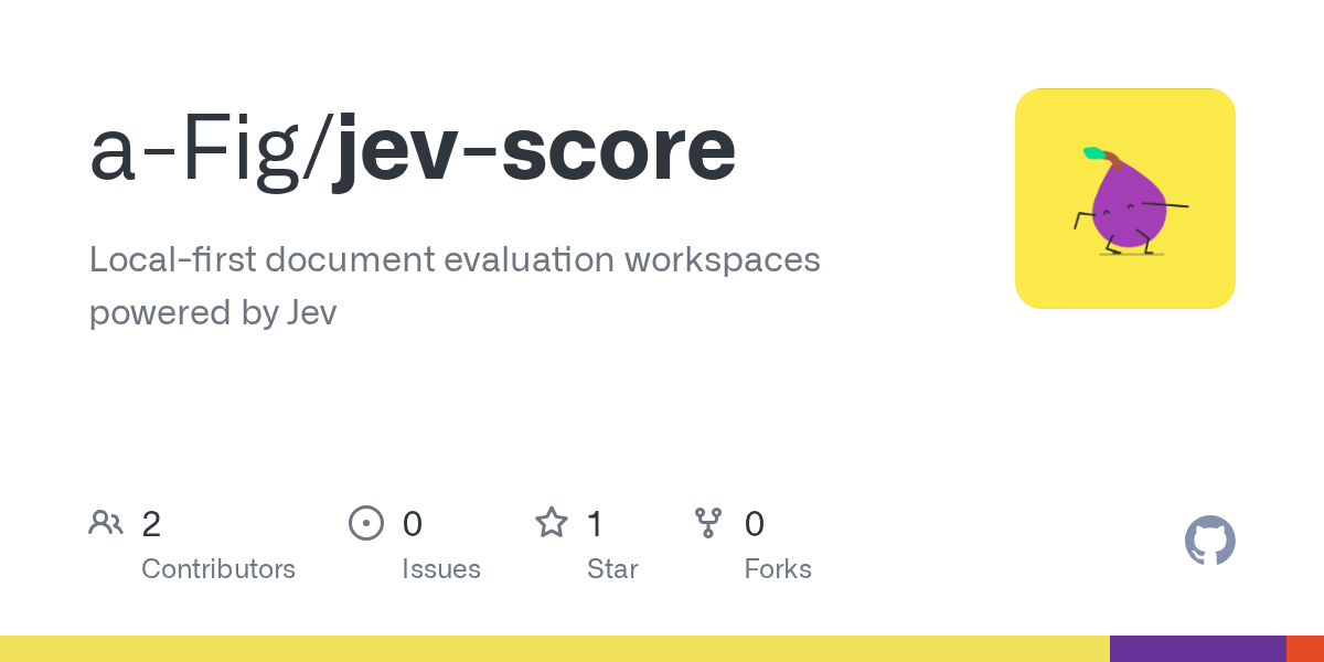 Jev Score — Development skill for Claude Code