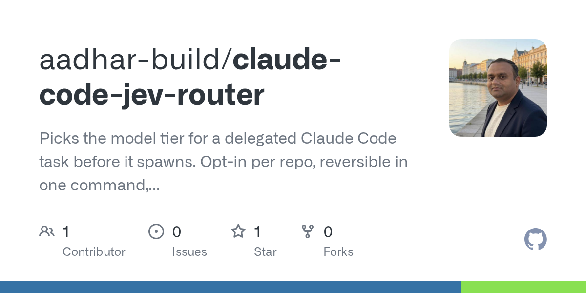 Claude Code Jev Router — AI skill for Claude Code