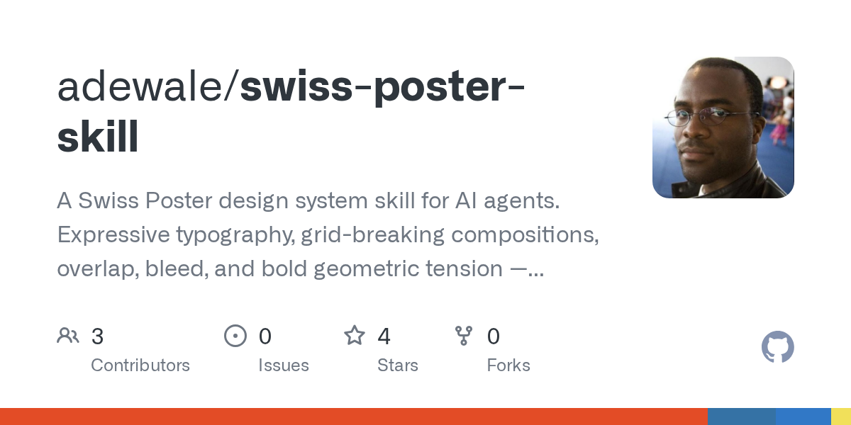 Swiss Poster Skill — AI skill for Claude Code