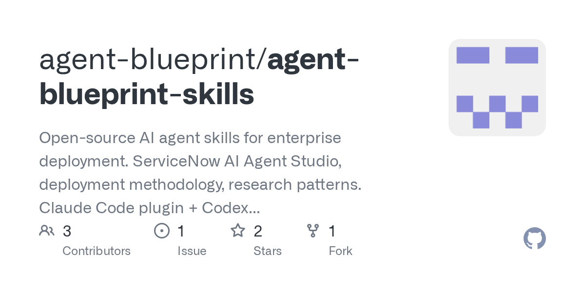 Agent Blueprint Skills — AI skill for Claude Code