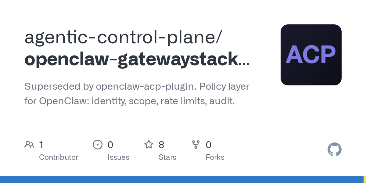 Openclaw Gatewaystack Governance — Security skill for Claude Code