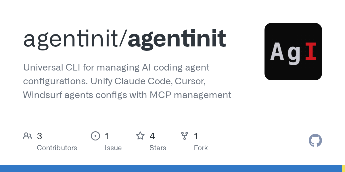Agentinit — AI skill for Claude Code