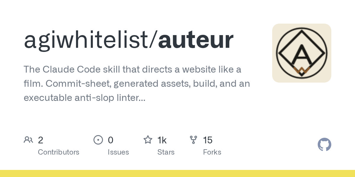Auteur — Git skill for Claude Code