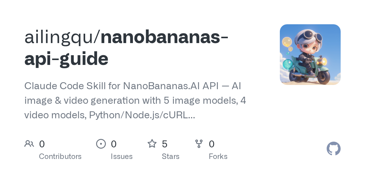 Nanobananas API Guide — AI skill for Claude Code
