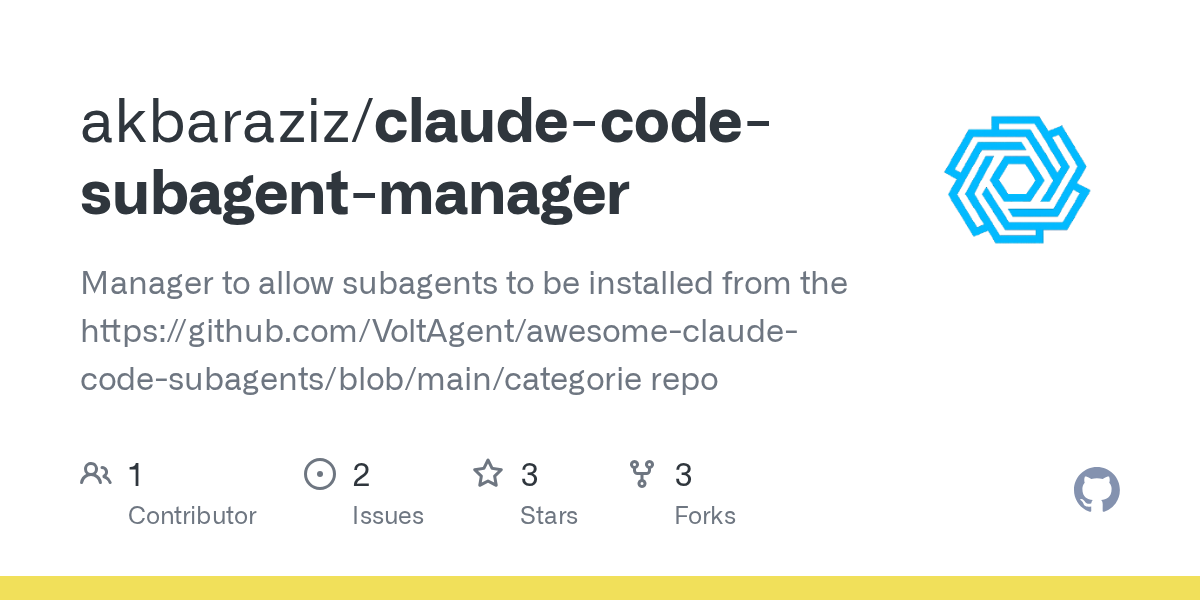Claude Code Subagent Manager — Git skill for Claude Code
