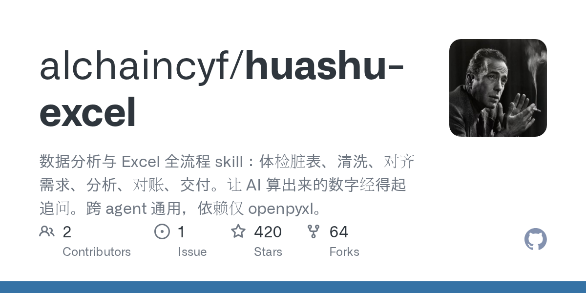 Huashu Excel — AI skill for Claude Code