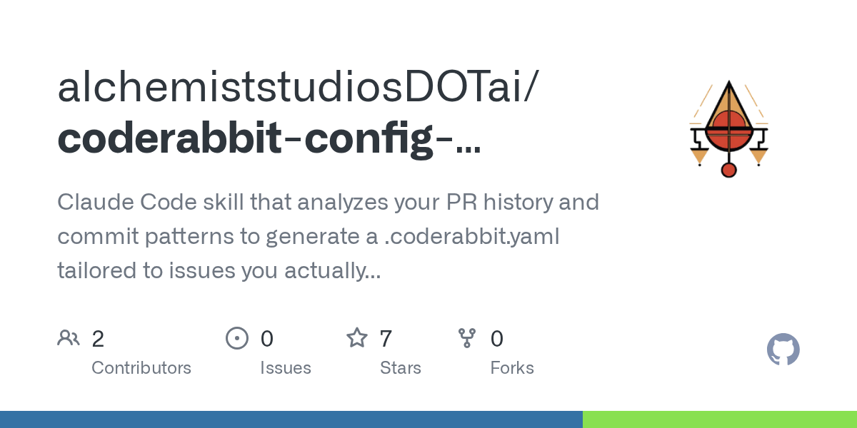 Coderabbit Config Generator — Git skill for Claude Code