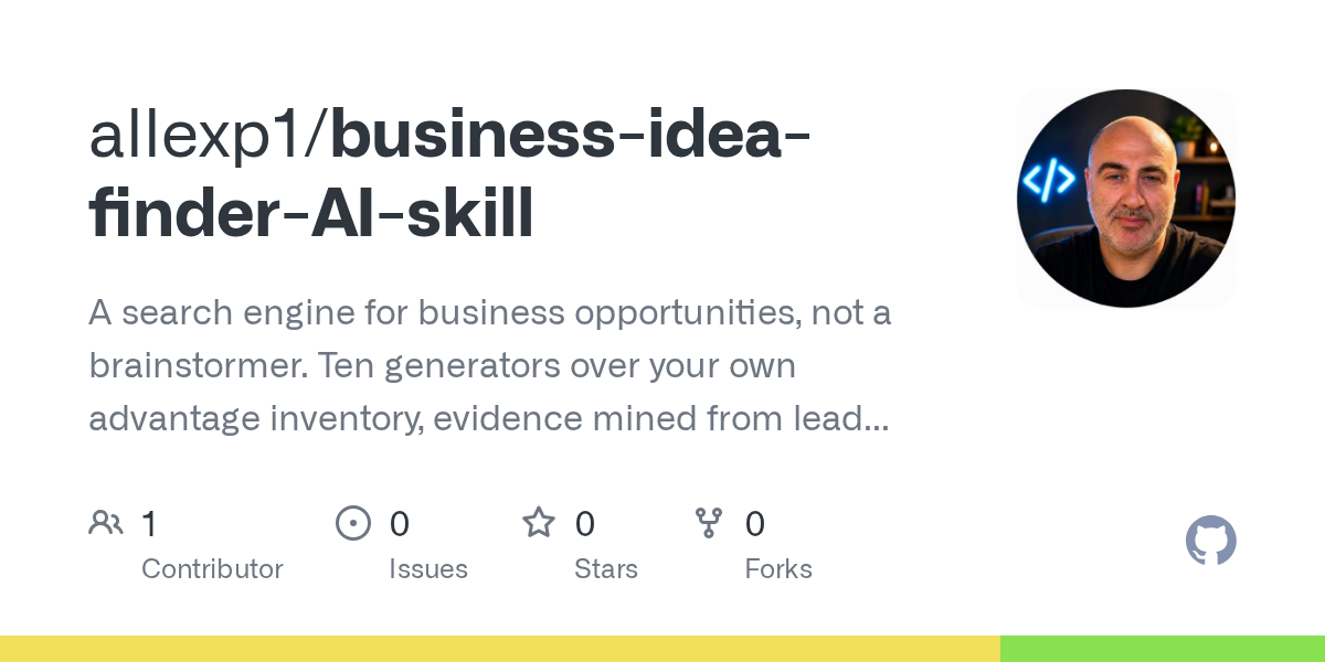 Business Idea Finder AI Skill — AI skill for Claude Code