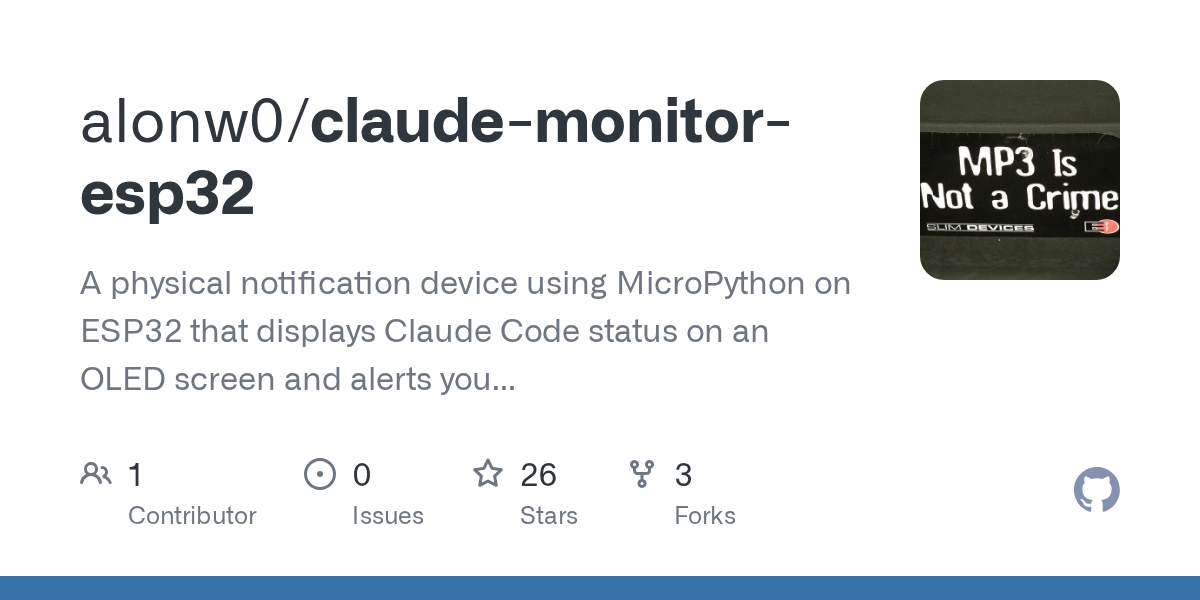 Claude Monitor Esp32 — Communication skill for Claude Code