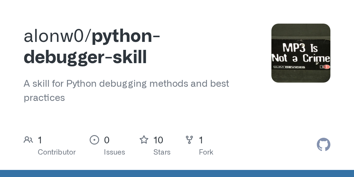 Python Debugger Skill — Development skill for Claude Code