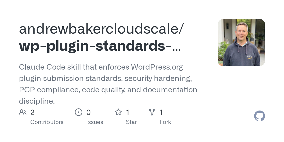 Wp Plugin Standards Review — Security skill for Claude Code