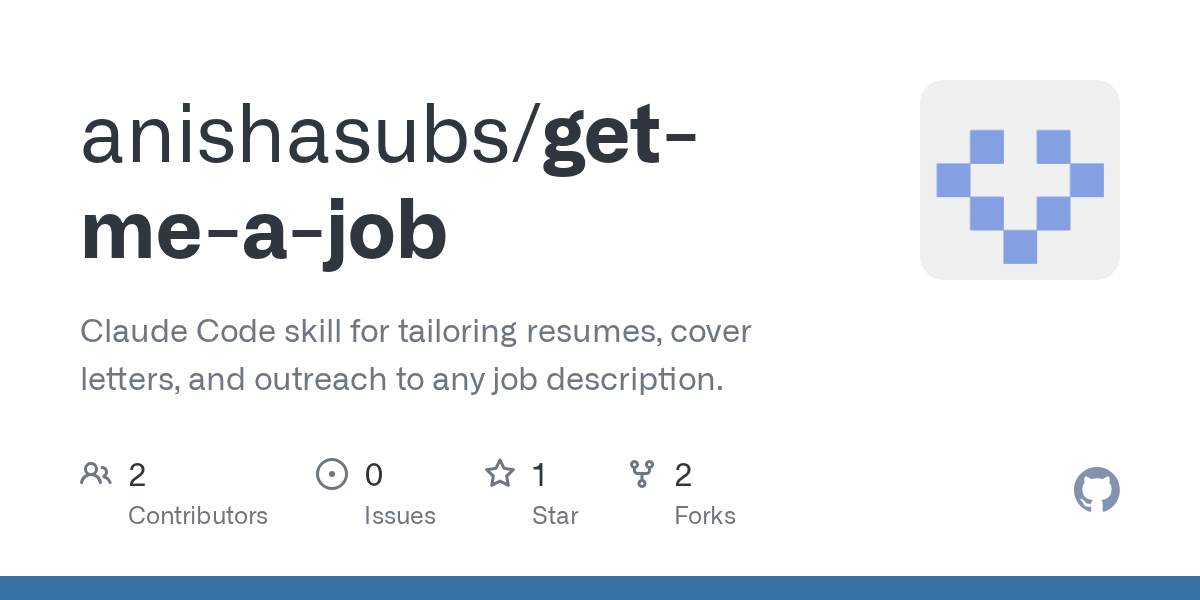 Get Me A Job — Development skill for Claude Code