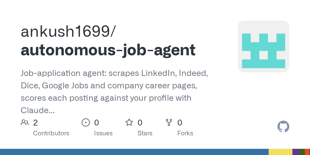 Autonomous Job Agent — Development skill for Claude Code