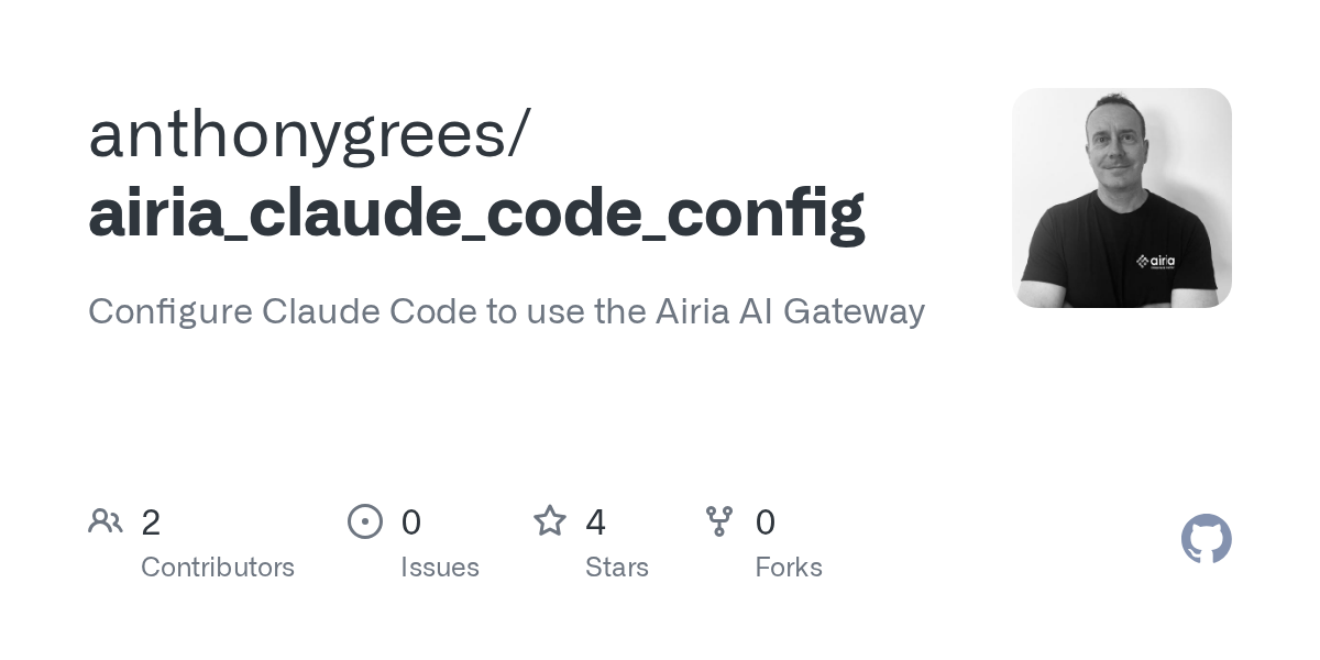 Airia Claude Code Config — AI skill for Claude Code