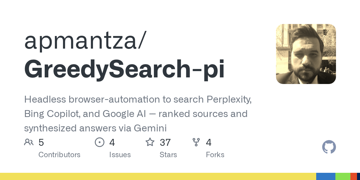 GreedySearch Pi — AI skill for Claude Code