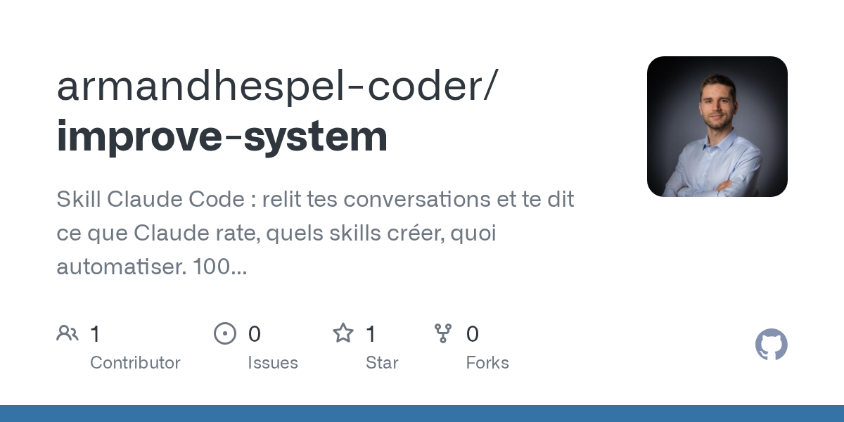 Improve System — Development skill for Claude Code