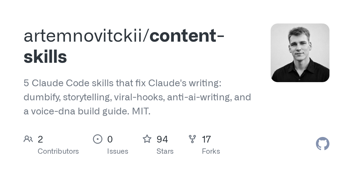 Content Skills — AI skill for Claude Code