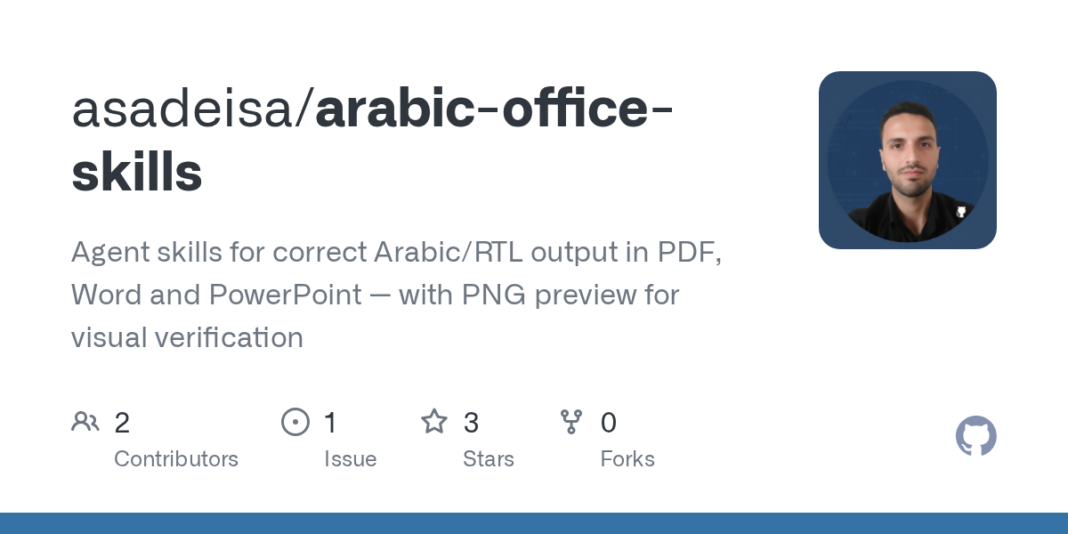 Arabic Office Skills — Design skill for Claude Code