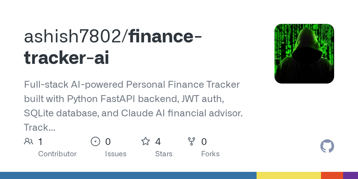 Finance Tracker AI — Data skill for Claude Code