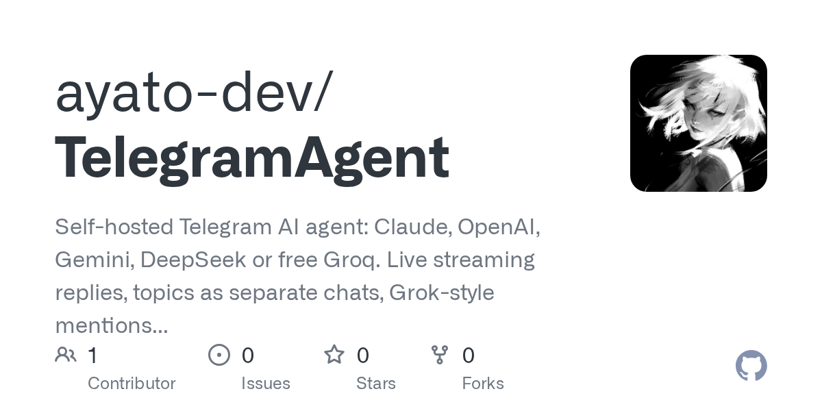 TelegramAgent — AI skill for Claude Code
