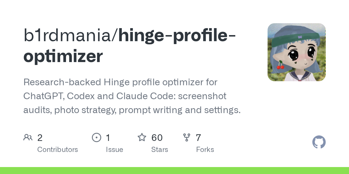 Hinge Profile Optimizer — Development skill for Claude Code